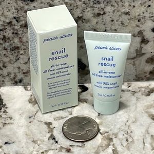 🍄6/$26 peach slices snail rescue oil free moisturizer purse sz NWT